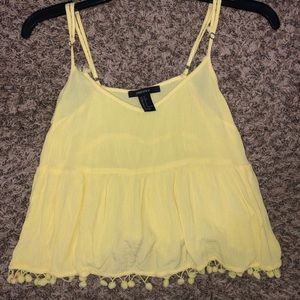 Yellow crop top